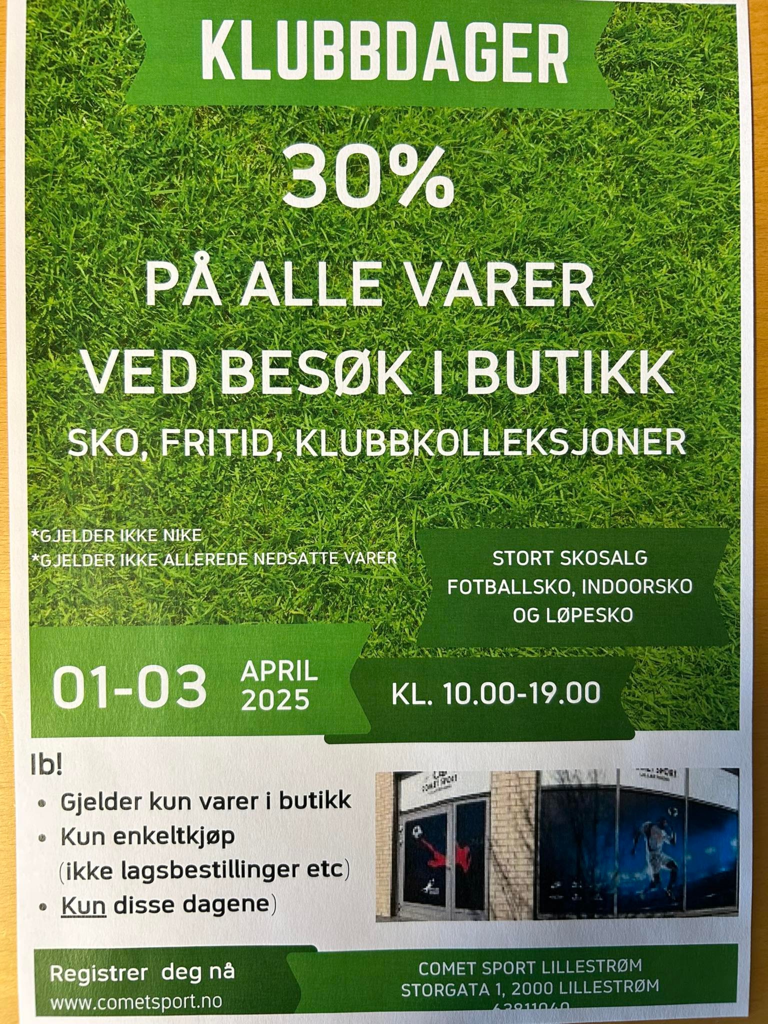 GODT TILBUD, MEN DÅRLIG TID: 1.–3. april